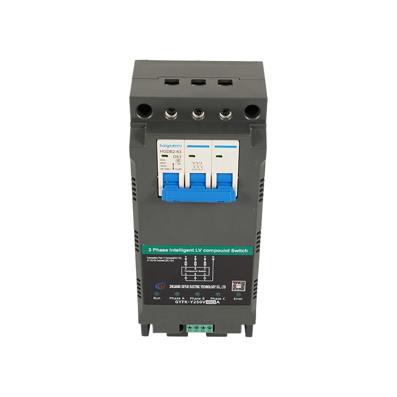 Compensation GYFK-Y250V en phase divisée MCB DZ47 Interrupteur de composé à basse tension intelligent en trois phases